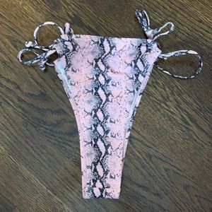 NWT High waisted snake print bikini bottom